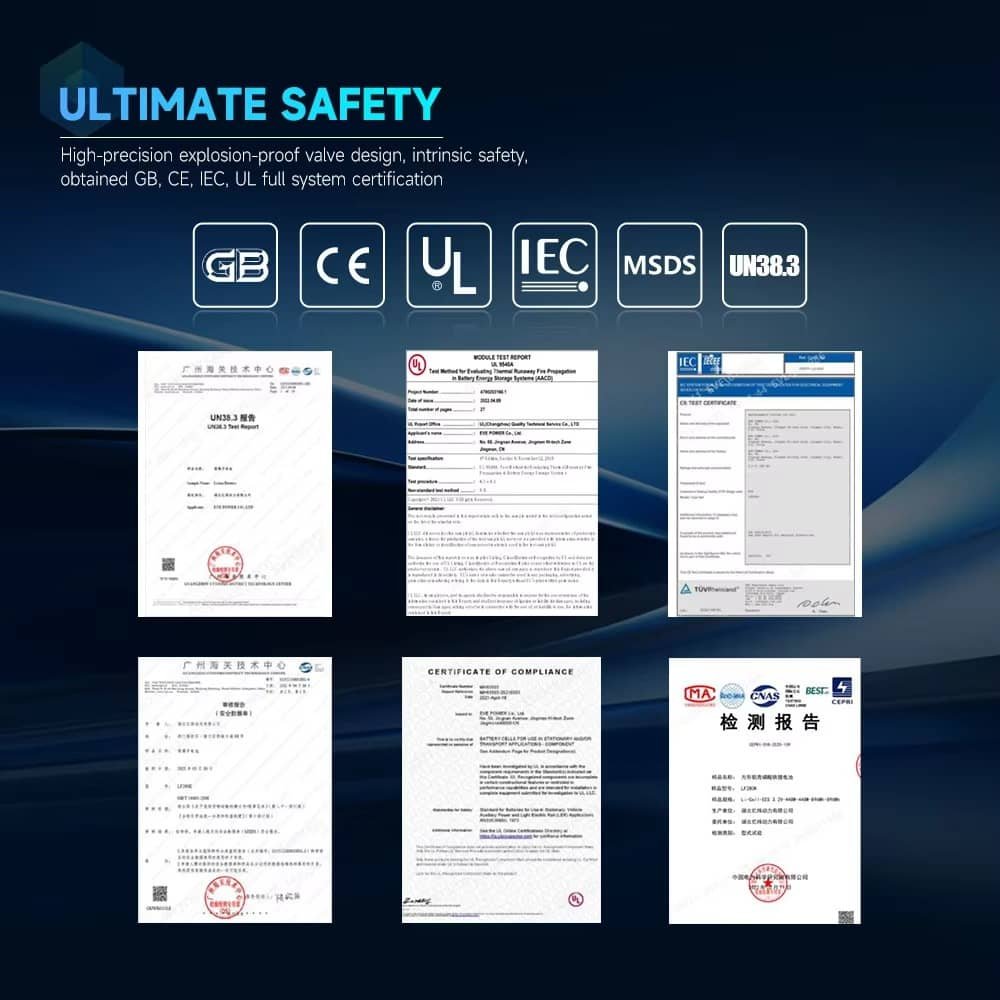 ak power eve304Ah certificate